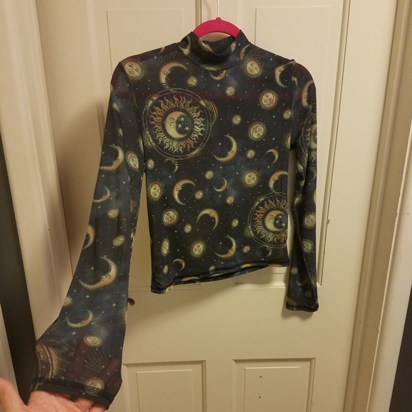 sheer moon and stars top